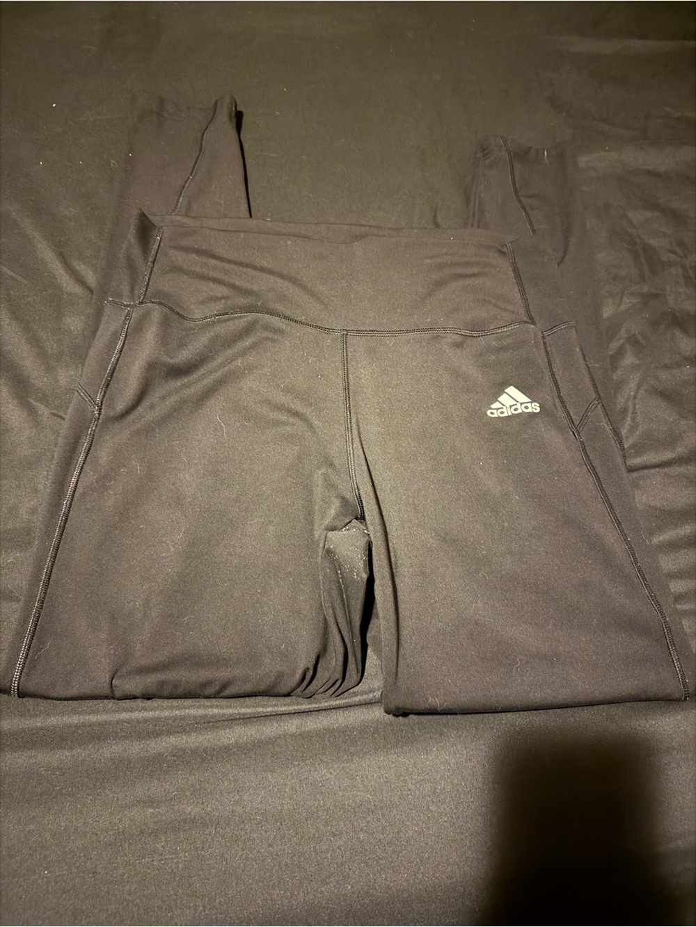 adidas Kids Black High-Waist Performance Leggings
